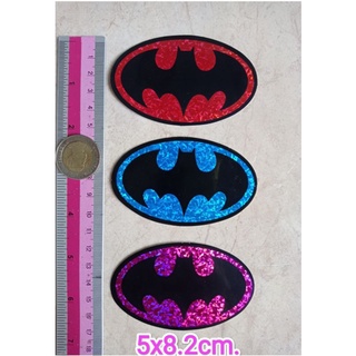 สติ๊กเกอร์ฟรอย แบทแมน 5x8.2cm. batman สะท้อนแสงวิ้งๆ สติ๊กเกอร์ติดรถยนต์ ติดผนัง ติดของเล่น การ์ตูน ยอดมนุษย์