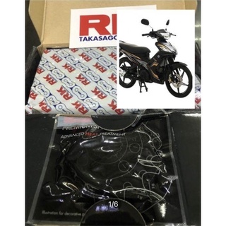 ชุดเปลี่ยนโซ่+สเตอร์ RK สีดำเหล็กติดรถRK YAMAHA SPARK115i , FINN [420-14/40-106L]