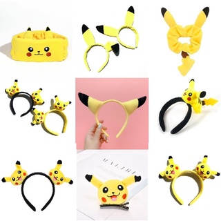 Pokemon Detective Pikachu Headband Headdress Headwear Kids Hairband Hair Accessories Birthday Party Decoration Photo Props welcome