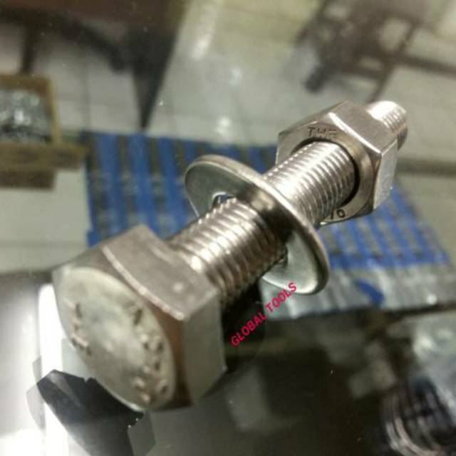 สแตนเลสสตีลน็อต m10 x 55 bolt ss 10x55 bolt m 10 ss 304 THE a2-70