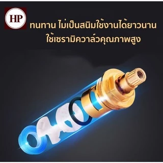 🔥ลด 50% ใส่โค้ด INC8LZ3🔥 ก๊อกน้ำทองเหลือง ก๊อกเดี่ยวอ่างล้างหน้าแบบก้านโยก ฟรี เทปพันเกลียว YP-002 H Power