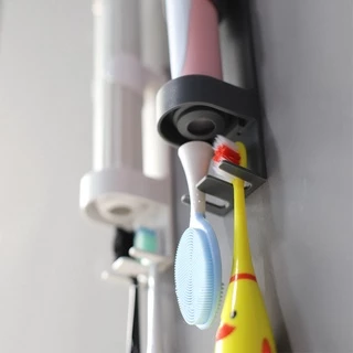 ที่วางแปรง ที่วางแปรงสีฟันไฟฟ้า ติดผนัง ไม่ต้องเจาะ ที่แขวนแปรงสีฟัน Electric Toothbrush Holder แขวนหัวแปรง สีขาว