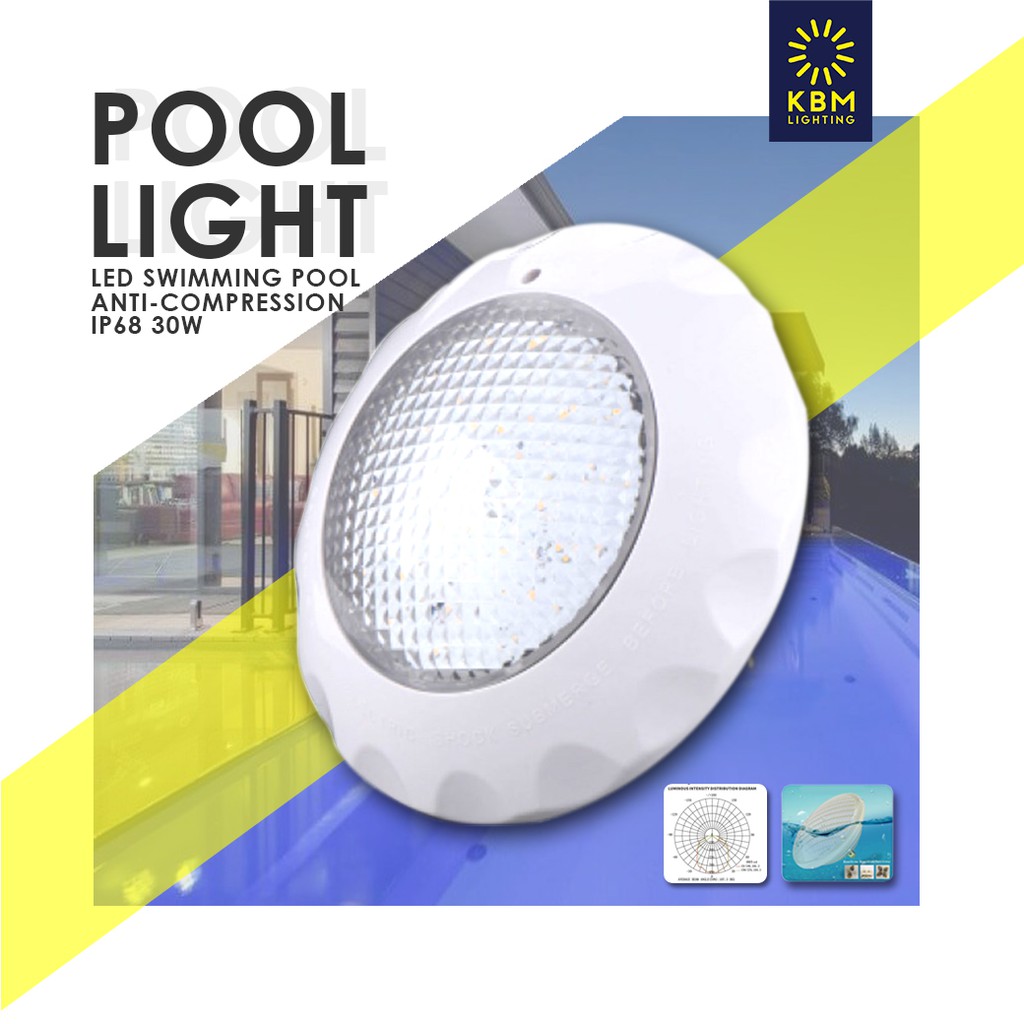 Pool light (ไฟสระว่ายน้ำ) led Pool light 30วัตต์ รุ่น IP68 by KBM LIGHTING