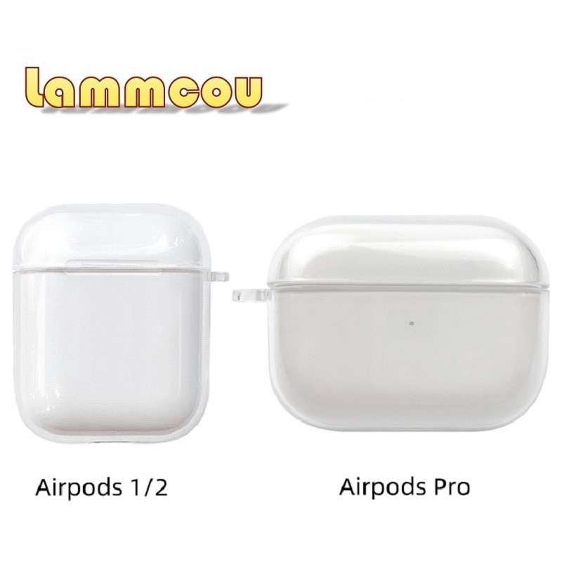 Lammcou โปร่งใส TPU Earpods หูฟังเคสชาร์จกันกระแทกฝาครอบป้องกันเข้ากันได้กับ Earpods 1/2 Pro
