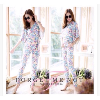 X264 B5 ชุดเซท ป้าย forget me not มะละกอ Size S/M ใส่ได้  36-27-34 ใส่ได้ 37 ของใหม่