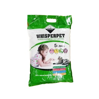 ทรายแมวเบนโทไนท์ WHISPERPET 5ลิตร