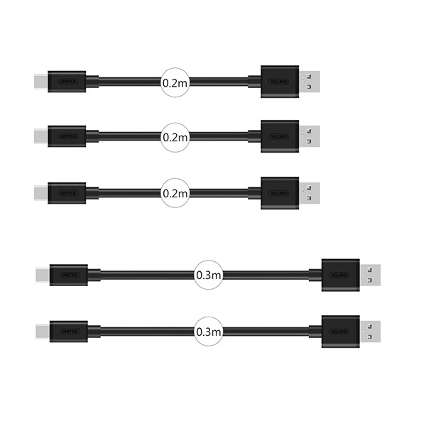 UNITEK สาย USB->ไมโครยูนิต (5in 1) YC 4007BK