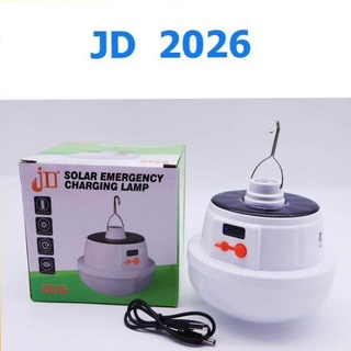 หลอดไฟโซล่าเซลล์ JD รุ่น 2026 Solar emergency charging lamp หลอดไฟพกพา LED โซล่าเซลล์ ไฟฉุกเฉิน หลอดไฟฉุกเฉิน หลอดไฟ