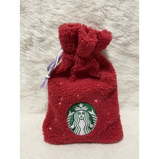 ถุงผ้าขนนุ่ม Starbucks Christmas