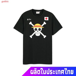 【ผ้าฝ้ายแท้】gothic เสื้อยืดลำลอง Power 7 Shop เสื้อยืดการ์ตูน ลาย วันพีช ลิขสิทธ์แท้ One Piece T-shirts (12-026) Mens O