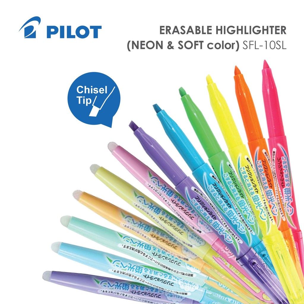 Pilot FriXion Light Soft/Neon Erasable Highlighter ( มีให ้ เลือก 12 สี )