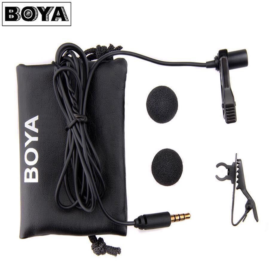 BOYA  ไมโครโฟน BY-LM10 / Mic LM1 Lavalier Microphone ไมโครโฟน หนีบปกเสื้อสำหรับมือถือ สายยาว 1.2 เมตร ของแท้ 100%