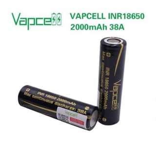 Vapcell สีดำ แท้ 💯%[ราคาต่อคู่2ก้อน]พร้อมกระเป๋าแท้เช็คCodeได้ทุกก้อน[แถมปลอกถ่านให้1คู่ฟรี]