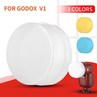 Godox V1 V1-C V1-N V1-S V1-F V1-O V1-P แฟลชสปีดไลท์ สีขาว สีฟ้า สีเหลือง กระจายแสง เคสนิ่ม【hy】