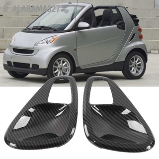 Alabama327 ฝาครอบมือจับประตู คาร์บอนไฟเบอร์ แบบเปลี่ยน สําหรับ Smart Fortwo W451 Facelift 2011‐2014