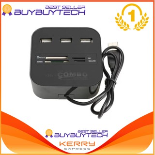 Combo3 Ports USB 2.0 HUB All In One Multi-card Reader Card Writer Reader Combo