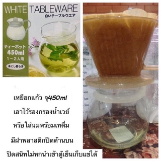 กาใช้รองแก้วดริป ปริมาตร 450 ml.