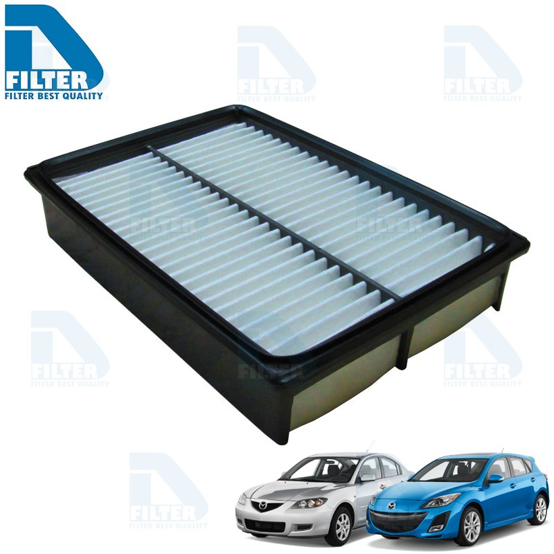 กรองอากาศ Mazda มาสด้า Mazda 3 2004-2014 (เครื่อง 2.0) By D Filter (ไส้กรองอากาศ) (RA235)
