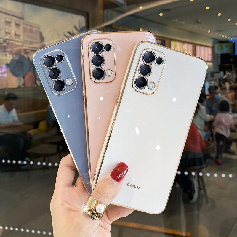 เคส OPPO Reno5 5G Reno 5 Pro 5G Reno6 5G A94 4G RENO 4 4G RENO 3 A74 5G A54 4Gelectroplate case soft Reno5 Reno5Pro เคสโทรศัพท์เคลือบด้วยไฟฟ้า