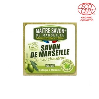 Maitre Savon de Marseille สบู่ซักผ้า สบู่น้ำมันมะกอกสำหรับซักผ้า Cuit Au Chaudron Laundry Fabric Soap Olive (300gm)