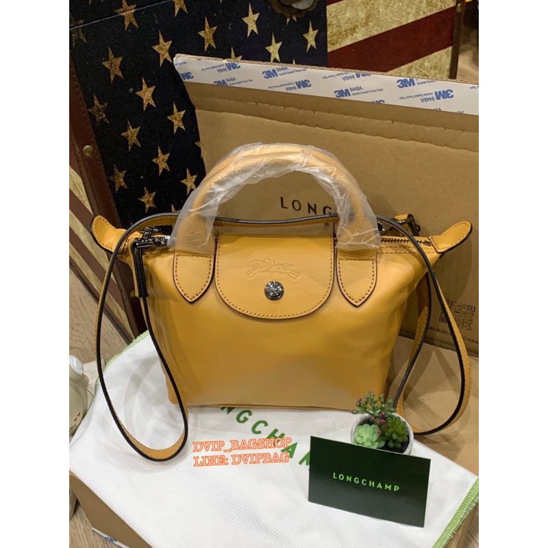 Longchamp LE PLIAGE CUIR TOP HANDLE BAG แท้💯%