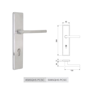 SOLEX มือจับก้านโยก รุ่น 4585 QH5PCSC ห้องทั่วไป ระบบกุญแจมอร์ทิสล็อค สีสแตนเลส