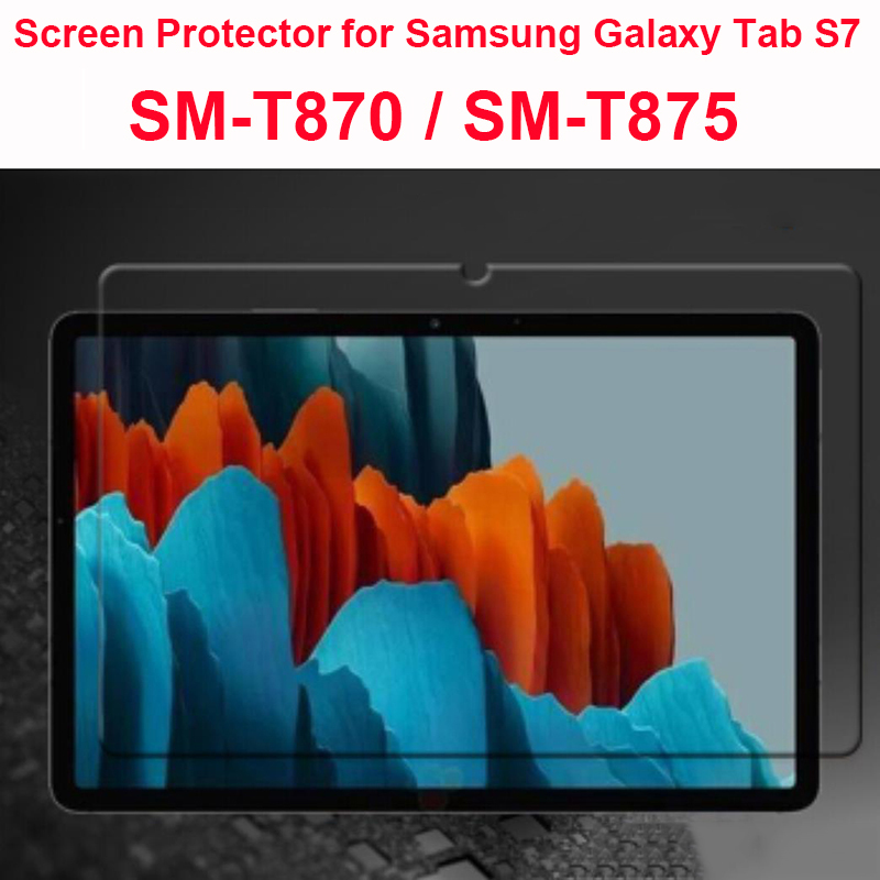 ฟิล์มกันรอยหน้าจอสําหรับ Samsung Galaxy Tab S7 กระจกนิรภัย SM-T870 SM-T875 ฟิล์มหน้าจอ