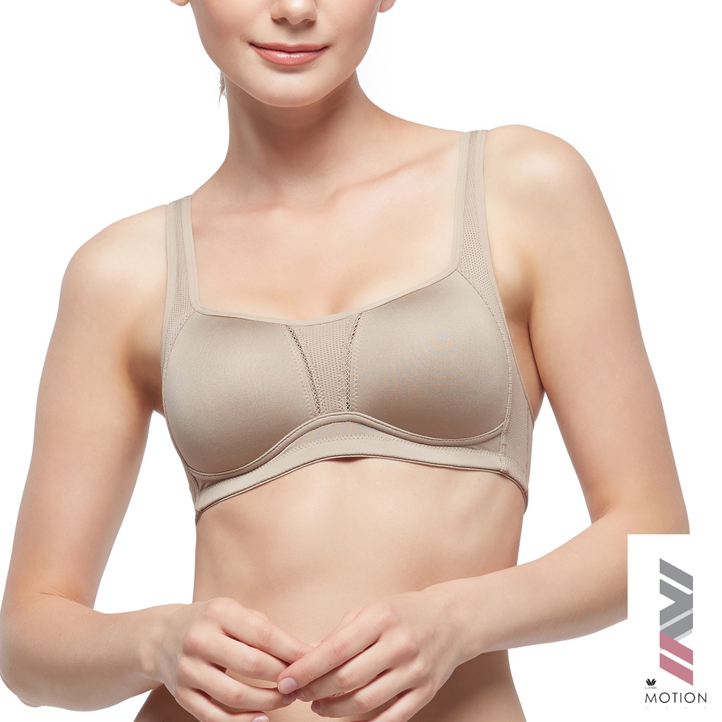 Wacoal Motion Wear บราสำหรับออกกำลังกายวาโก้  รุ่น WR1491 สีน้ำตาล (KA)