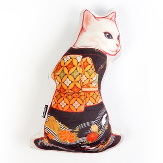 หมอนอิงลาย แมวกิโมโน ของขวัญ วันปีใหม่ /  Kimono Cat Doll Pillow  Gift New Year