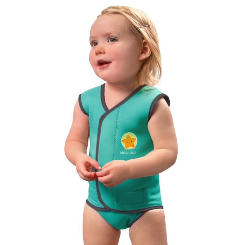 bbluv - Wrap- Baby Wetsuit Neoprene, Baby SwimSuit, Swimsuit for Newborn ชุดว่ายน้ำเด็กเล็ก ชุดว่ายน้ำทารก ชุดว่ายน้ำเด็กเเรกเกิด ชุดว่ายน้ำเก็บอุณหภูมิ กันเเดด