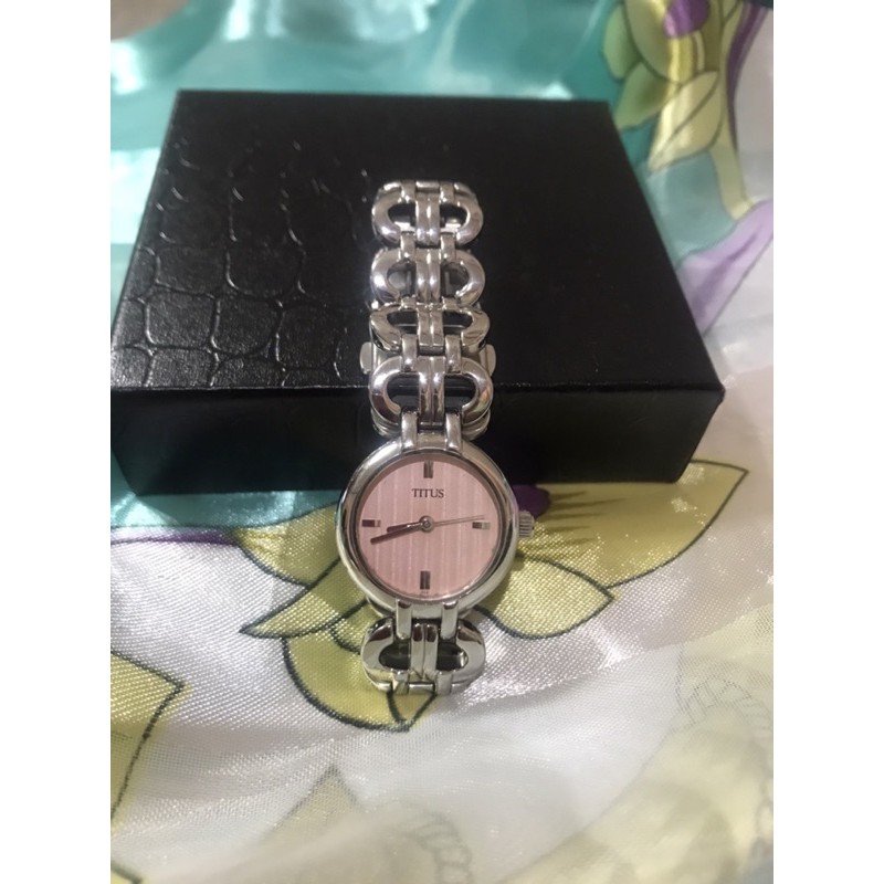 นาฬิกาสตรี TITUS หน้าปัดชมพู