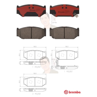 P79 023C ผ้าเบรก F (แท้ BREMBO รุ่น Ceramic) SUZUKI สวิฟท์ Swift 1.5 GL GA (5dr) ปี10-12 ,Swift 1.2 Eco (5dr) ปี12-&gt; ...