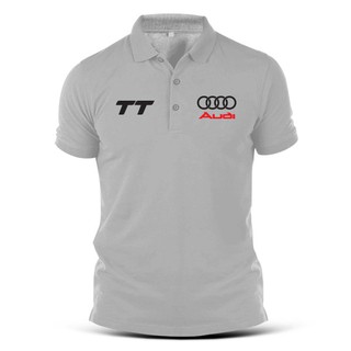 เสื้อยืดโปโล ผ้าฝ้าย พิมพ์ลาย Audi Tt S Line RS สําหรับผู้ชาย