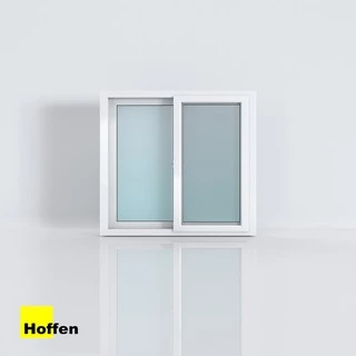 HOFFEN หน้าต่างบานเลื่อน หน้าต่างกระจกเขียวใส uPVC รุ่น Trendy วงกบ 6 ซม.