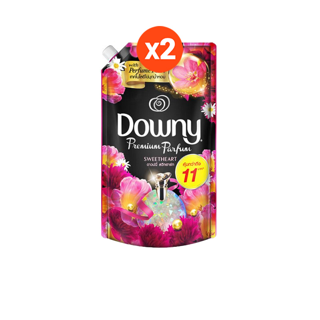 [แพคสุดคุ้ม] Downy ดาวน์นี่ น้ำยาปรับผ้านุ่มสูตรเข้มข้น ถุงเติม กลิ่นสวีทฮาร์ท 1.25 ลิตร x2 แพ็ค Laundry Softener