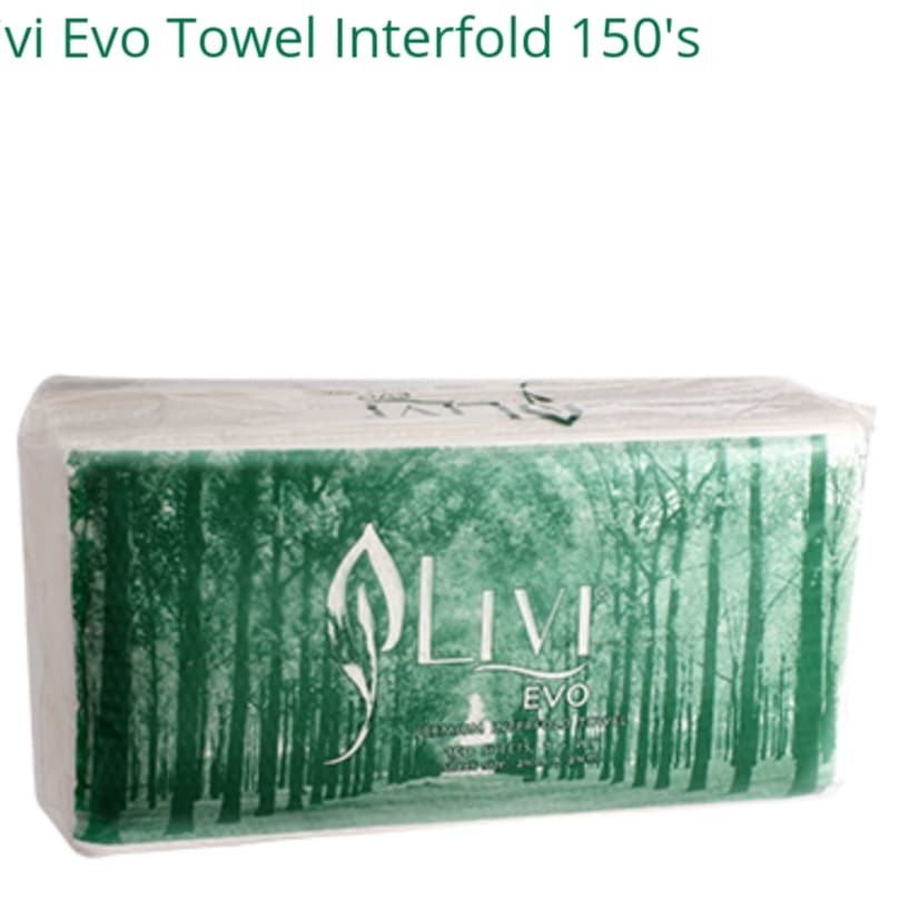 ผ้าเช็ดตัว Livi interfold 150s ต่อชิ้น
