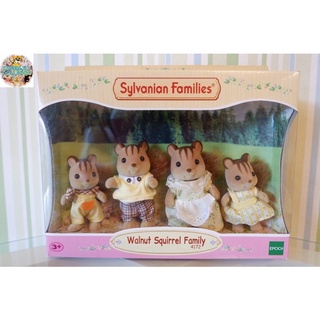 ”WALNUT SQUIRREL FAMILY” โมเดลของเล่น ☆Sylvanian Families ☆ 【ของแท้✅】