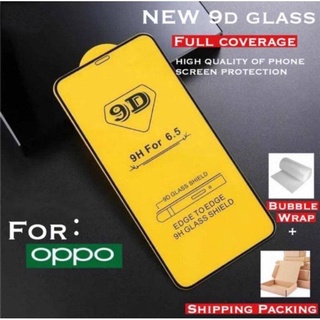 ฟิล์มกระจก แบบเต็มจอ 9D สําหรับ Oppo A94 A93 A92 A74 A73 A53 A91 A15S A15 A5S A12 A3S A12E A1K A5 A9 A31 A37 A59 A57 A71 A77 A83 R15 R9S