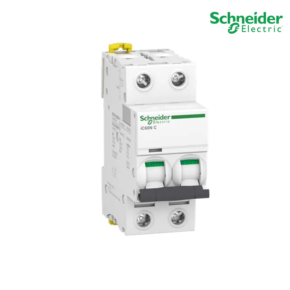 Schneider  Acti9 iC60N 10kA, 400VAC, 2Pole, 63A เบรกเกอร์ลูกย่อย 2โพล 63แอมป์ A9F74263  PlugOn
