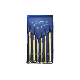 [เหลือ 0.- ใส่โค้ด INCSM12] ไขควงซ่อมนาฬิกา หรือเครื่องใช้ขนาดเล็ก KINZO 6pcs Precision Screwdriver Set