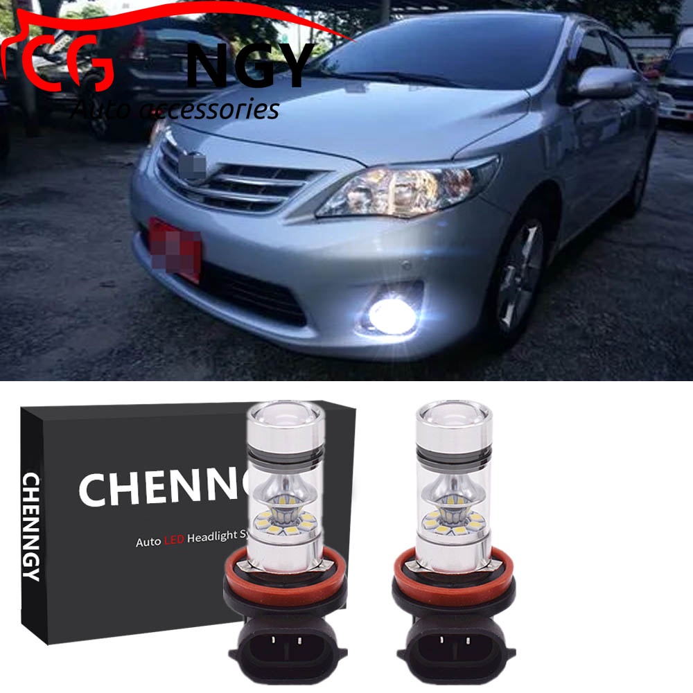 สําหรับ Toyota altis 2008-2012 - 6000K White Projector หลอดไฟ LED Fog ชุด 2 ชิ้น