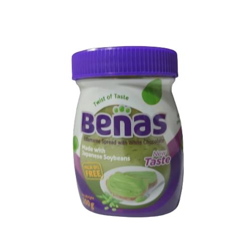 benas บีนัส ผลิตภัณฑ์ทาขนมปัง ถั่วแระญี่ปุ่น ผสม ไวท์ช็อคโกแลต edamame Spread with white chocolate