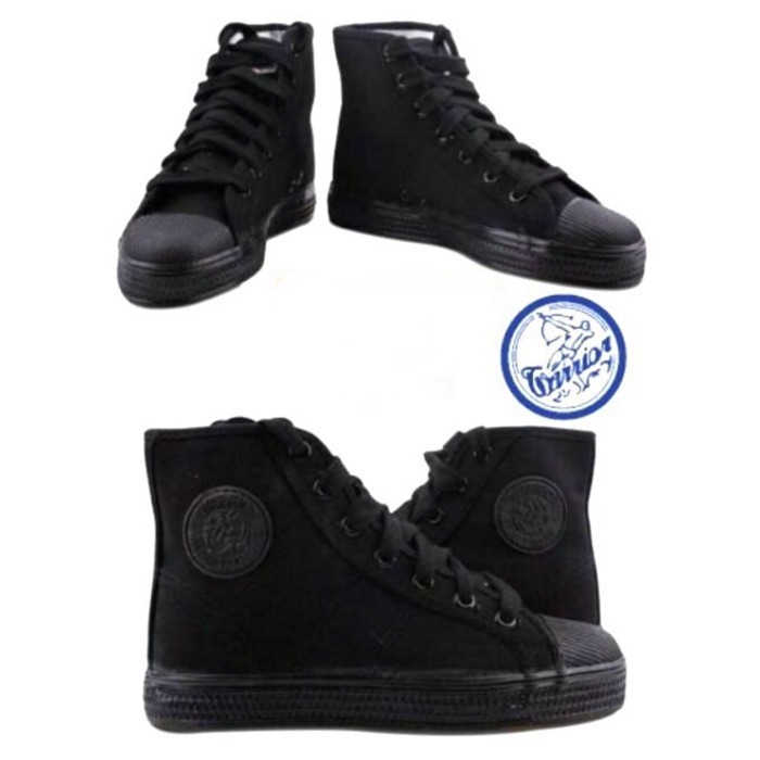 Warrior WB-8B รองเท้าสีดํา Hi-Cut หรือนักรบดํา Kasut Tinggi