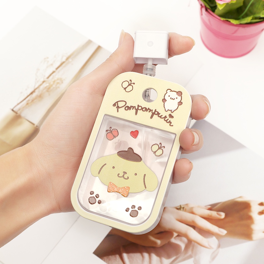 (ฟรีช่อง) ขวดสเปรย์น้ําหอมแอลกอฮอล์ เจลล้างมือ แบบพกพา ลายการ์ตูนน่ารัก ขนาด 45 มล.