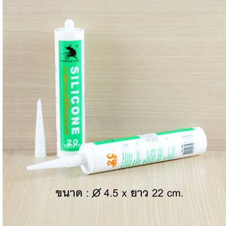 กาวติดกระจกซิลิโคนแบบกรด สีใสMUSCLE COWรหัสMC20CR