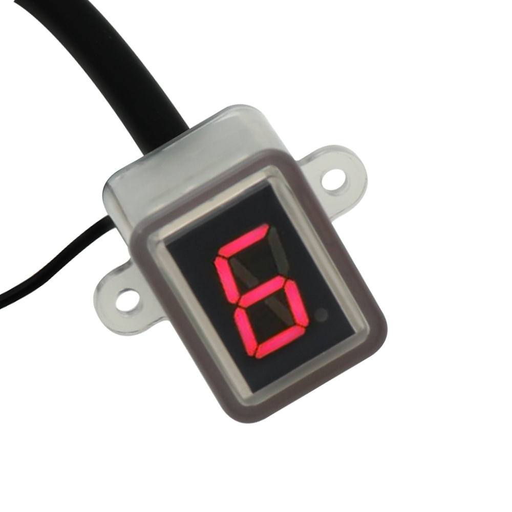 รถจักรยานยนต์ Speedometer อิเล็กทรอนิกส์สําหรับแดชบอร์ด 5 & 6 ความเร็วจอแสดงผลดิจิตอล LED Light Neutral Gear Indicator จอแสดงผล