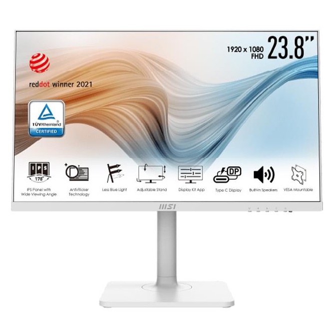 (MD241PW) Monitor MODERN-MD241PW,250 cd/m2 (Full HD),75Hz,5ms,1920 x 1080 (Full HD)มีลำโพง