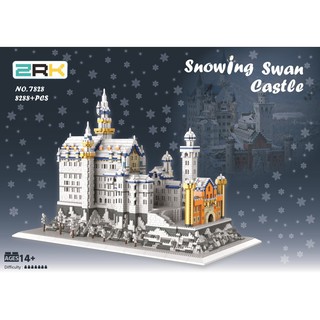 ตัวต่อ Nano Block Snowing Swan Castle จำนวนตัวต่อ 8288+ ชิ้น (ZRK 7828)