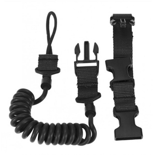 Tactial Single Point Spring Lanyard Sling Quick Release Strap Army Combat Gear lanyard Adjustable Bungee (พร้อมส่งในไทย)