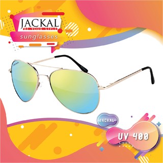 JACKAL SUNGLASSES แว่นตากันแดด รุ่น SHIPMASTER I JS033 (Premium Gold Frame / Gold Mirror Lens)